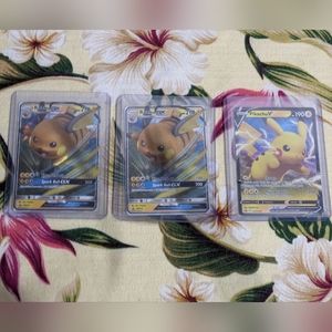 Pikachu & Raichu GX Pokemon Cards
